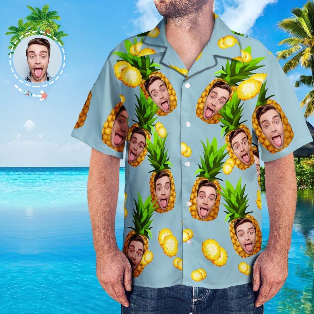 Custom Hawaiian Shirts for Men All-Over Print Personalized Tropical Getaway Style - MyFaceBoxer
