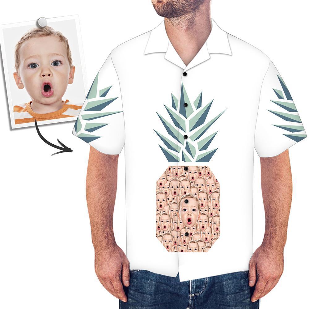 Custom Hawaiian Shirts Men's Hawaiian Shirt Pineapple - MyFaceBoxer