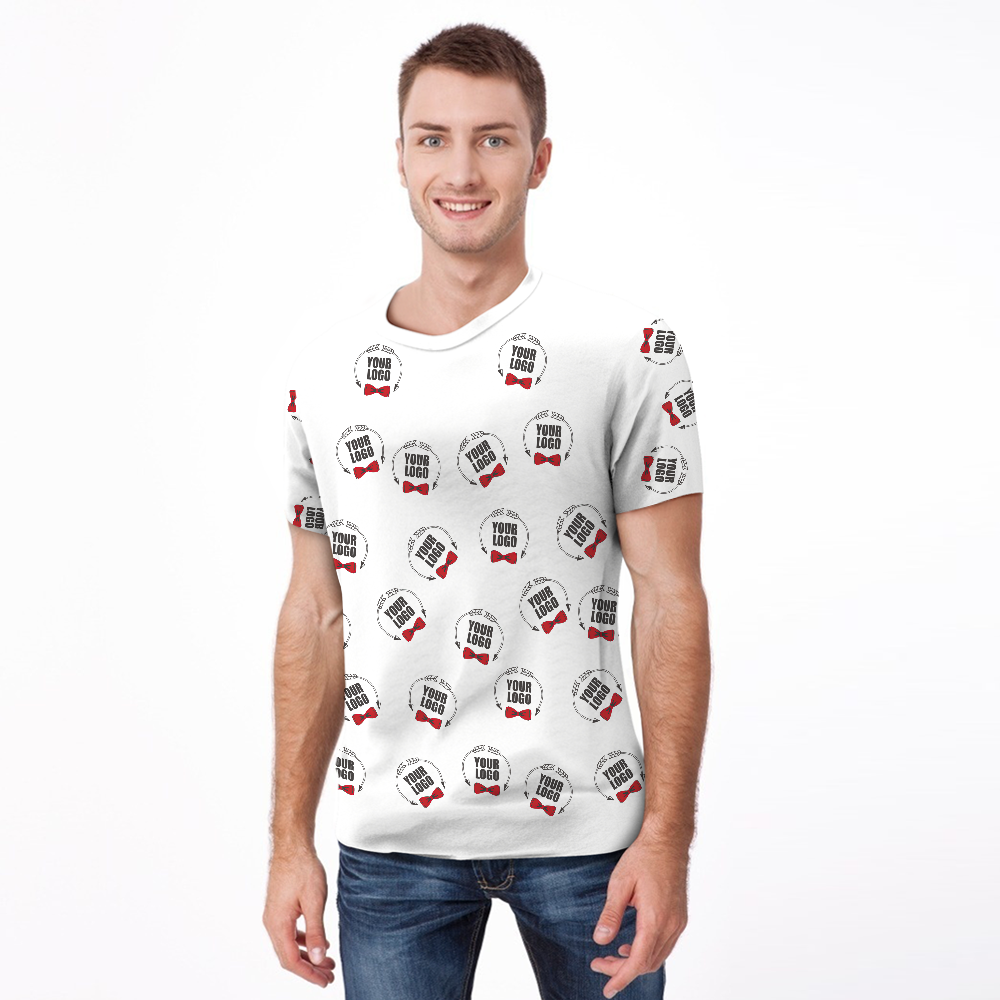 Custom Shirt Personalized Your Logo Shirt All Over Print Tee Personalized T-shirt Custom Men's T-shirt - MyFaceBoxer