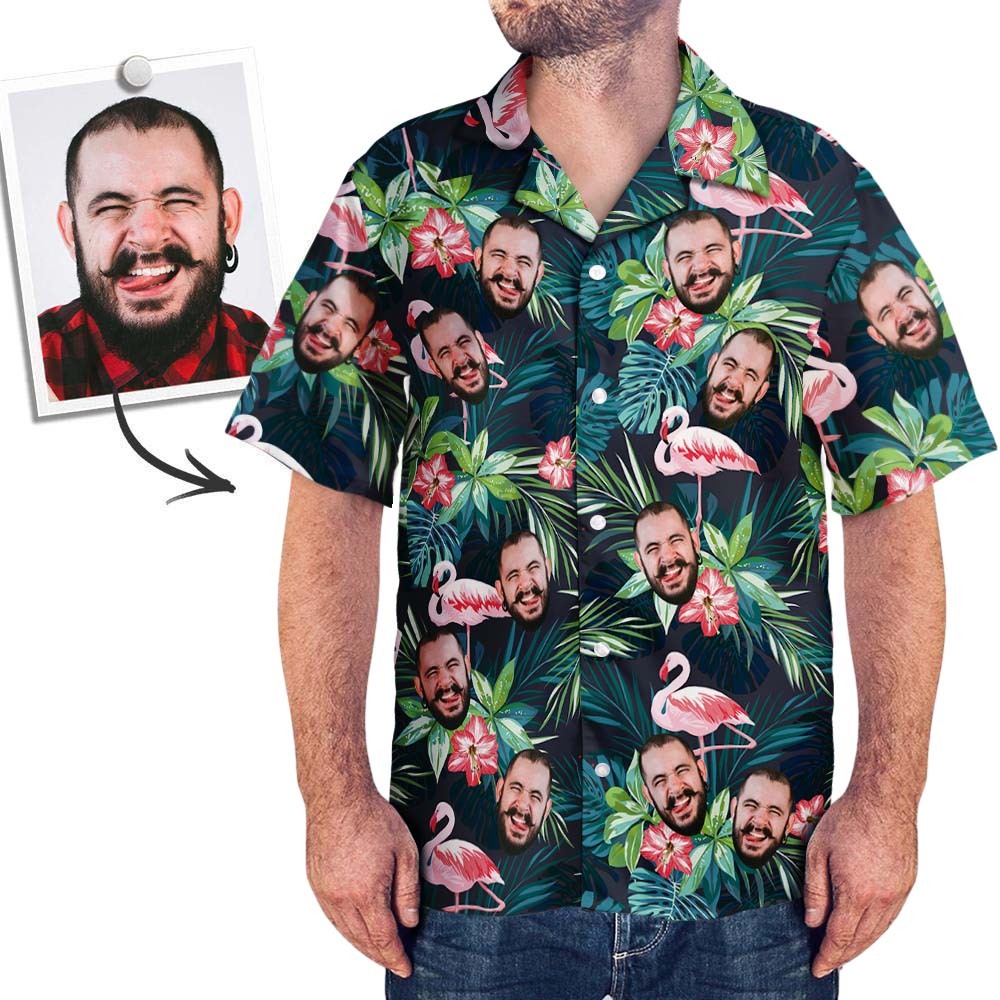 Custom Hawaiian Shirts and Dres Couple Outfit for Lover - Flamingo - MyFaceBoxer