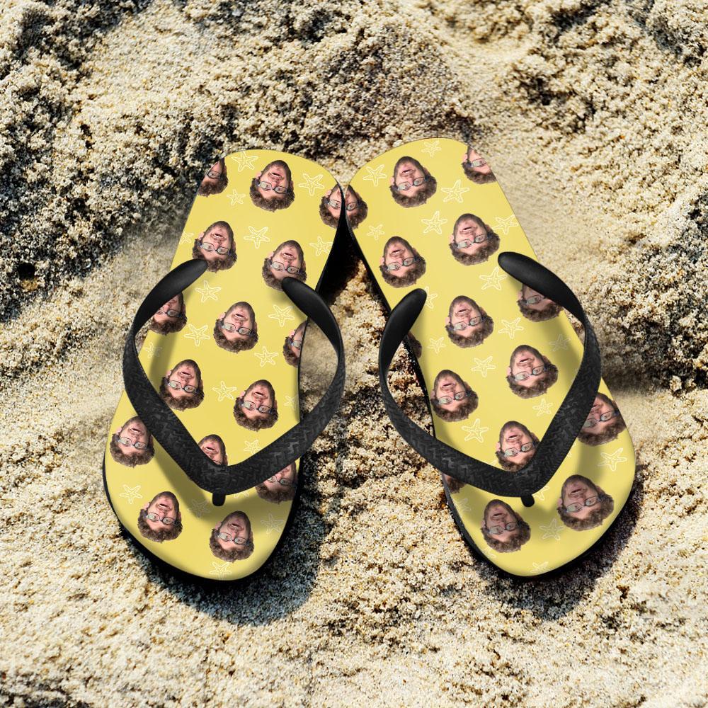 Custom Face Flip Flop For Summer Gifts for Couple - MyFaceBoxer