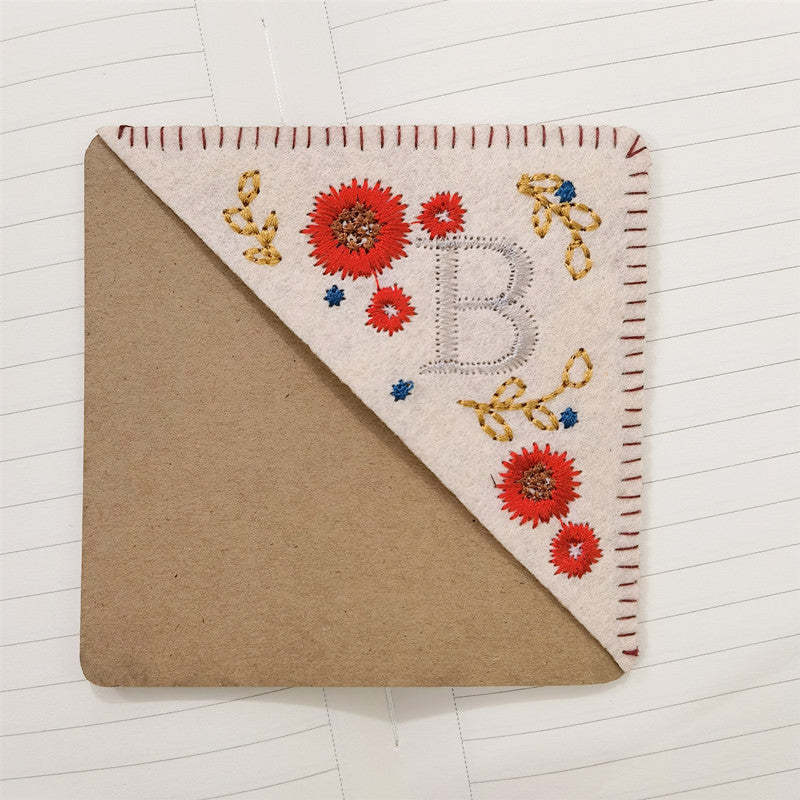 Personalized Bookmark with Initial Custom Embroidered Bookmark Gift for Book Lovers