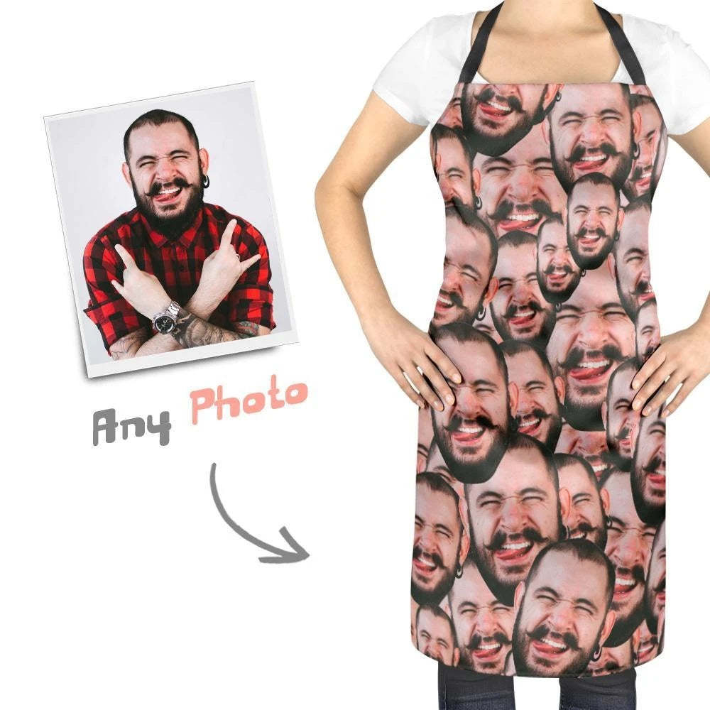 Custom Mash Men's Face On Custom Apron - MyFaceBoxer