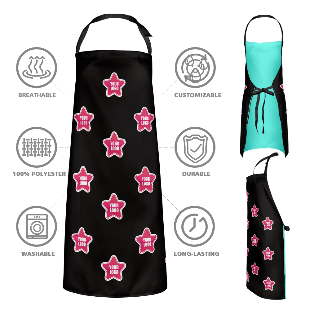 Custom Kitchen Apron With your Personalized Logo - Star - MyFaceBoxer