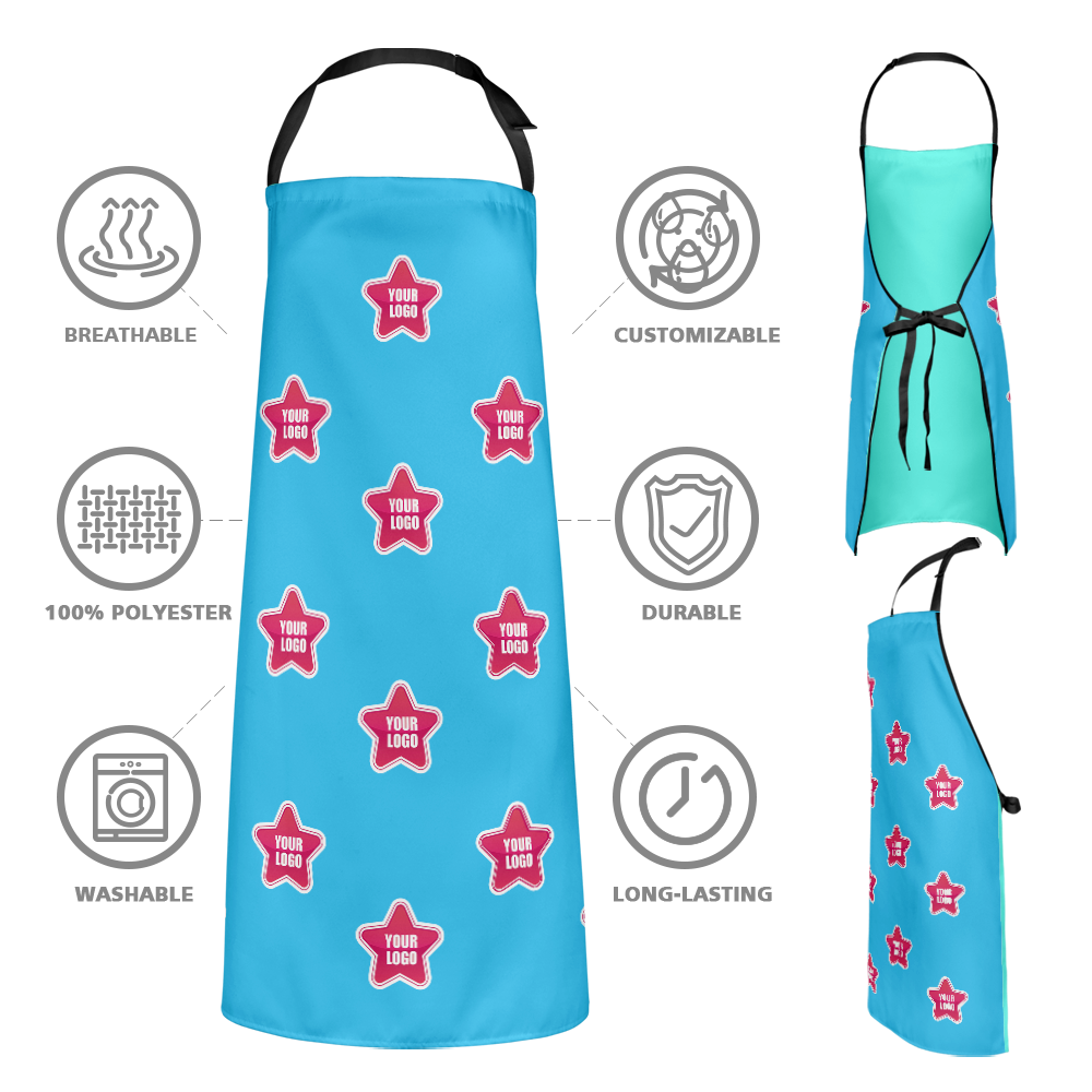 Custom Kitchen Apron With your Personalized Logo - Star - MyFaceBoxer