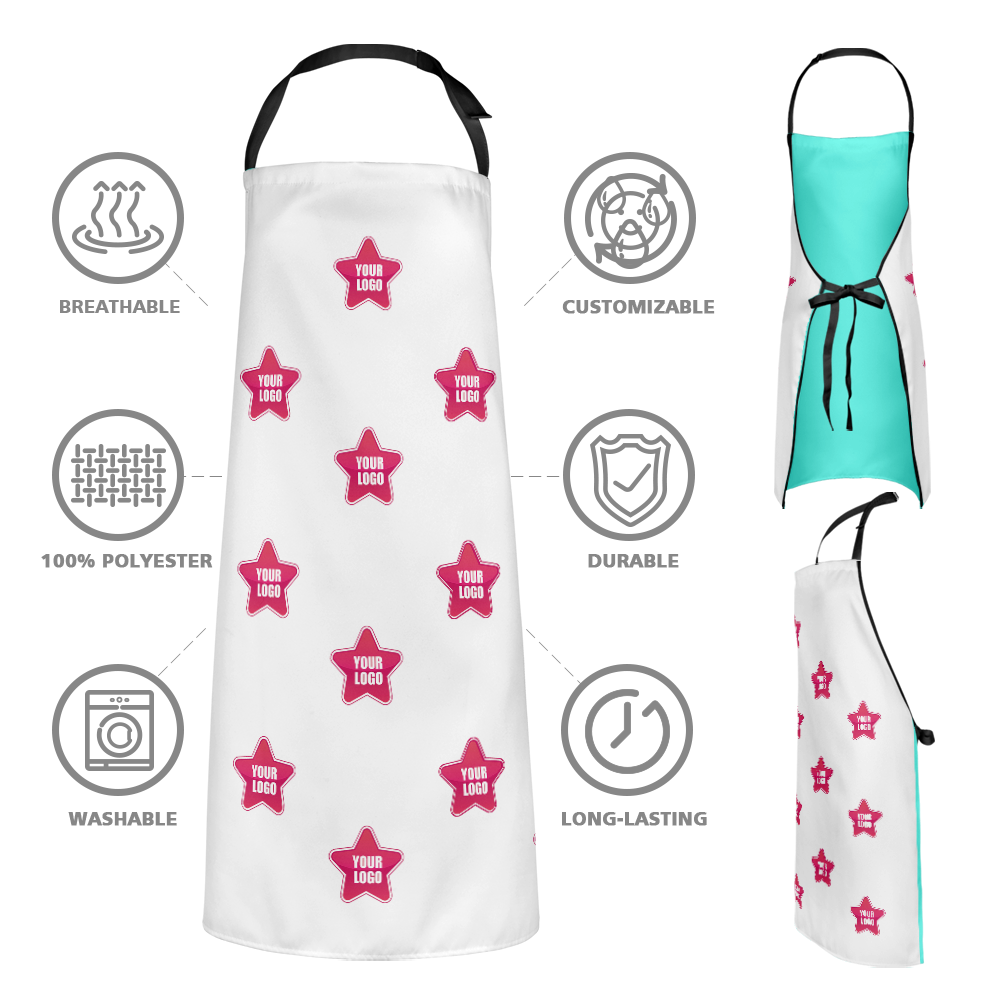 Custom Kitchen Apron With your Personalized Logo - Star - MyFaceBoxer