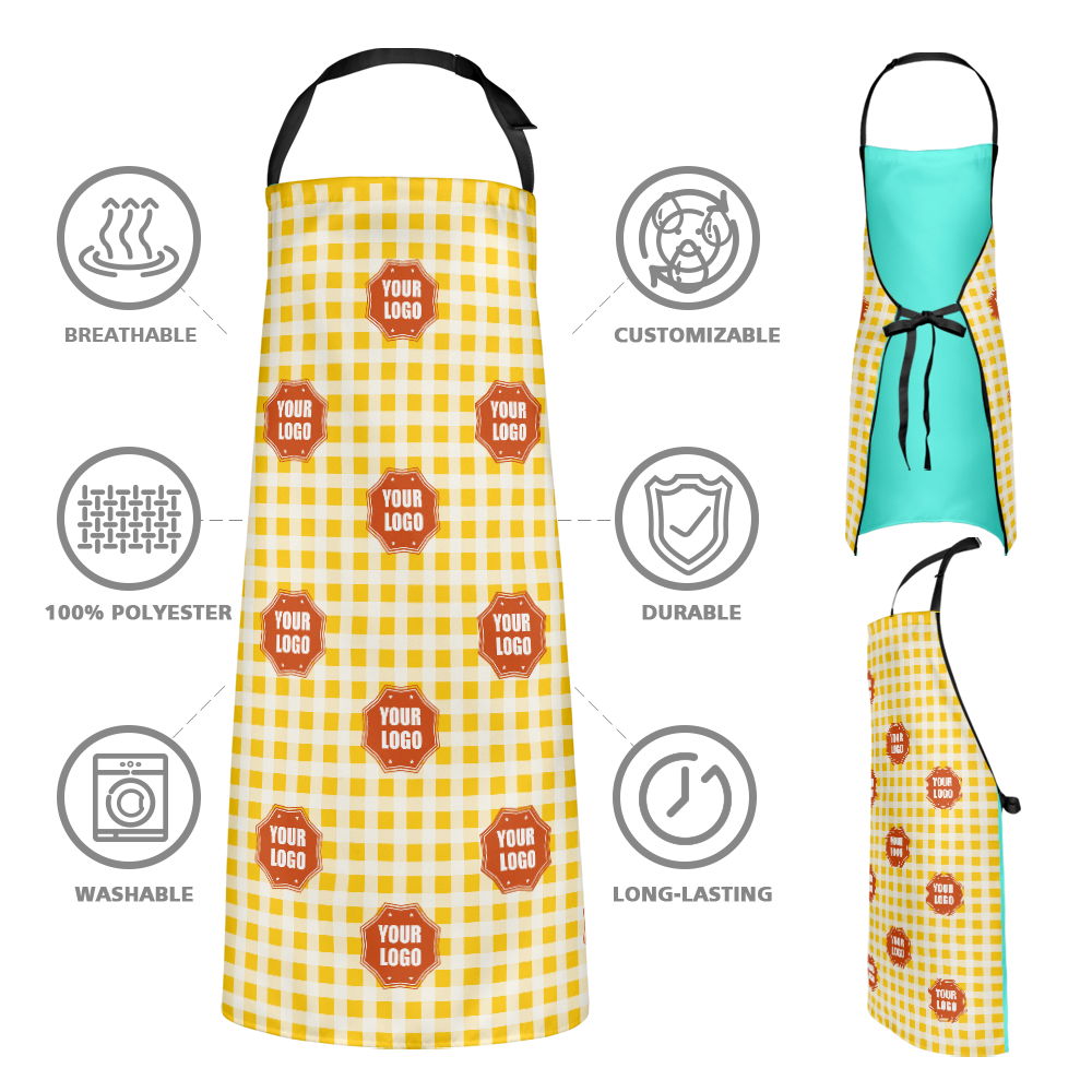 Custom Kitchen Apron With your Personalized Logo - Lattice Element - MyFaceBoxer