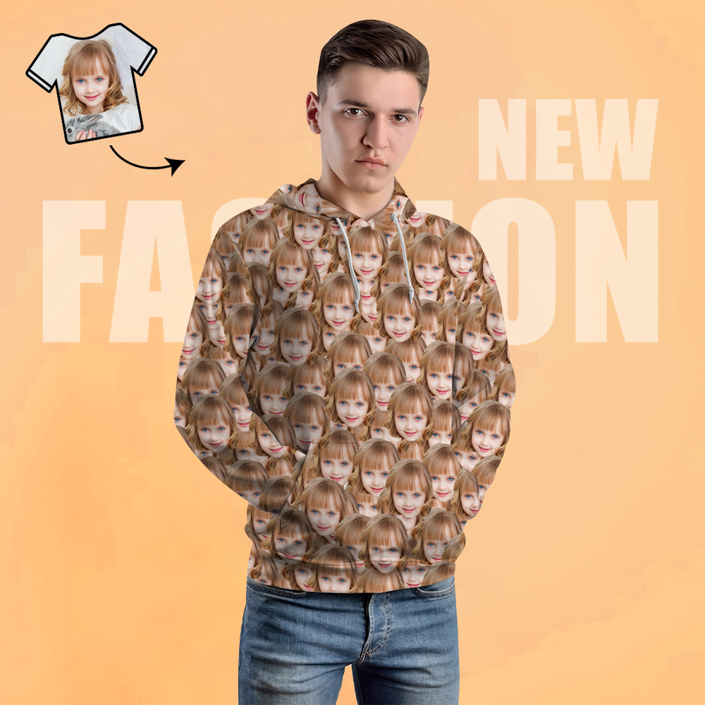 Custom Face Unisex Hoodie Casual Printed Photo Hoodie For Men Women - Mash Face - MyFaceBoxer