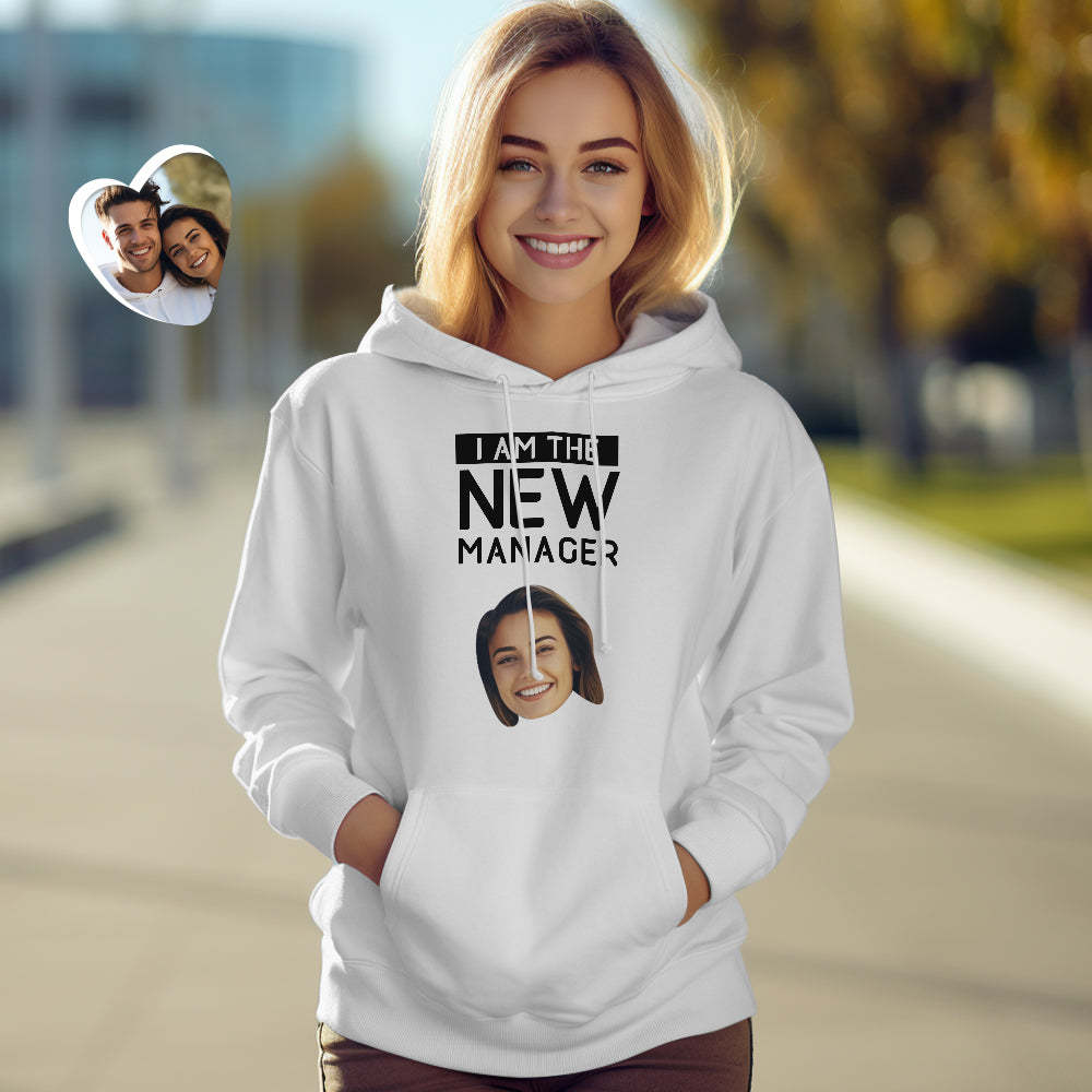 Custom Face Couple Matching Hoodies NEW MANAGEMENT Personalized Hoodie Valentine's Day Gift - MyFaceBoxer