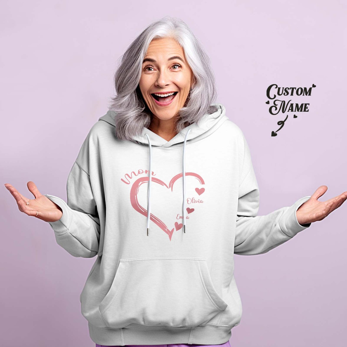 Custom Mama Grandma Hoodie Personalized Kids Name Hoodie Mother's Day Gifts - MyFaceBoxer