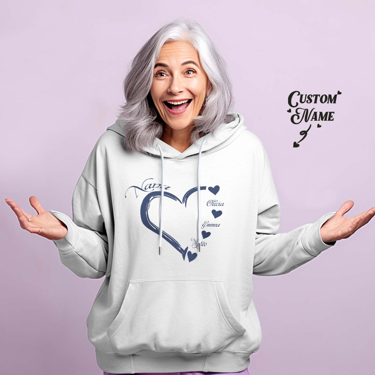 Custom Mama Grandma Hoodie Personalized Kids Name Hoodie Mother's Day Gifts - MyFaceBoxer
