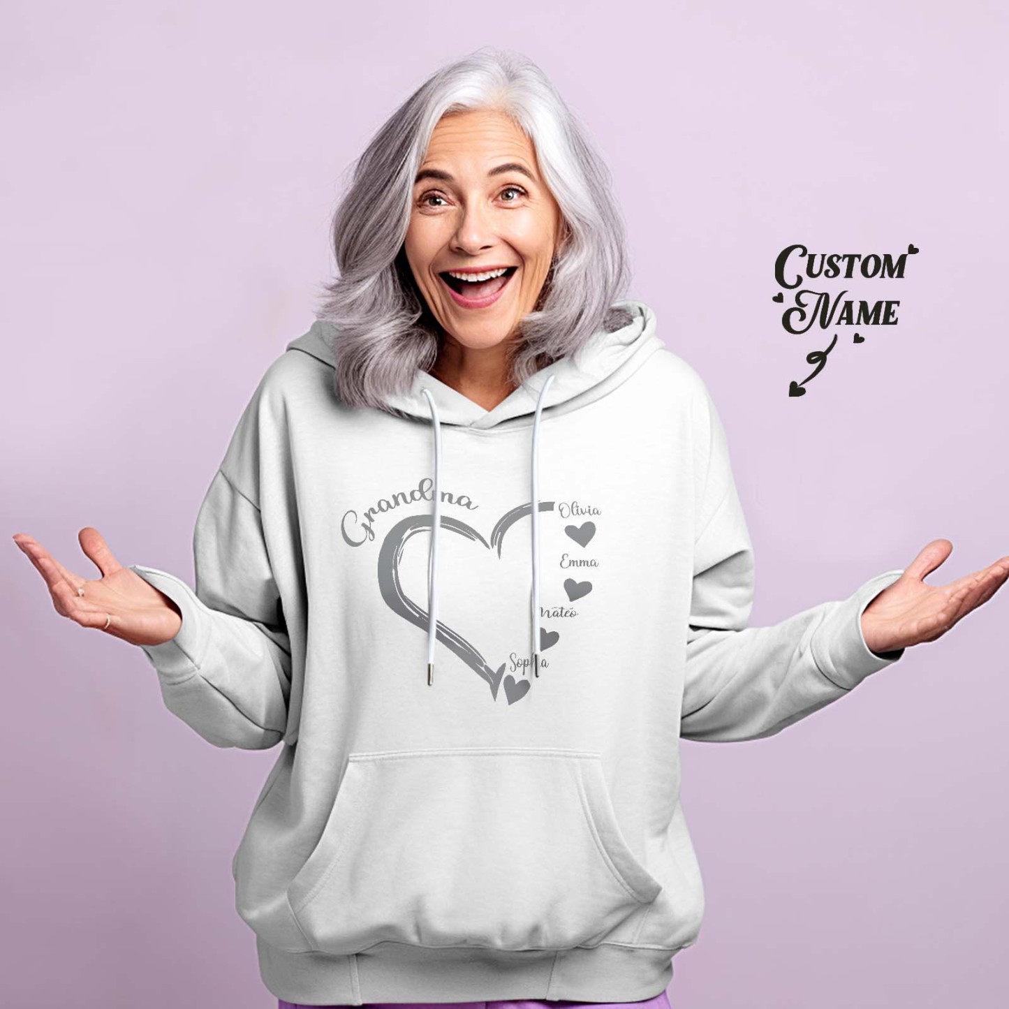 Custom Mama Grandma Hoodie Personalized Kids Name Hoodie Mother's Day Gifts - MyFaceBoxer