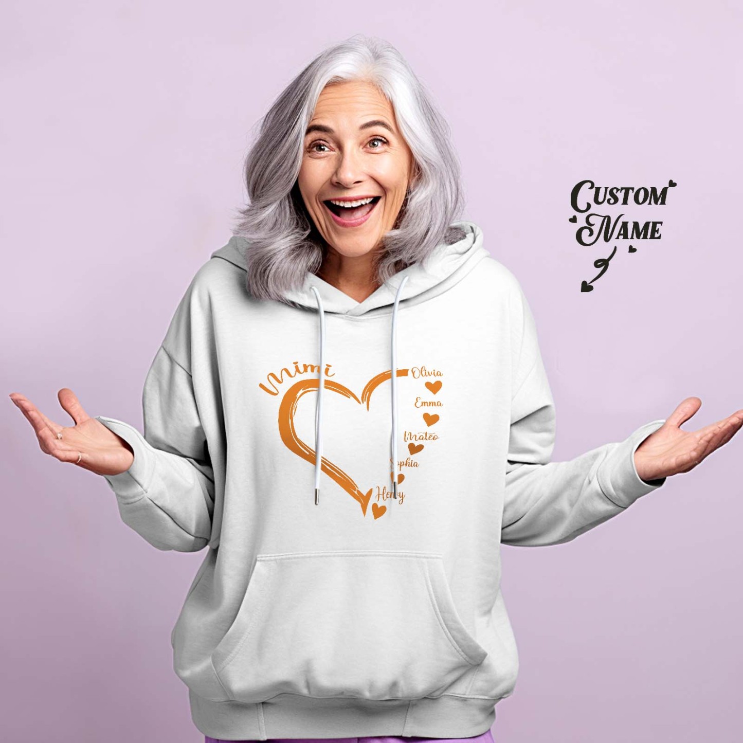 Custom Mama Grandma Hoodie Personalized Kids Name Hoodie Mother's Day Gifts - MyFaceBoxer