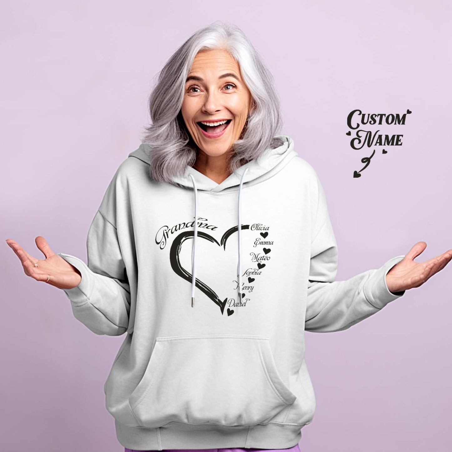 Custom Mama Grandma Hoodie Personalized Kids Name Hoodie Mother's Day Gifts - MyFaceBoxer