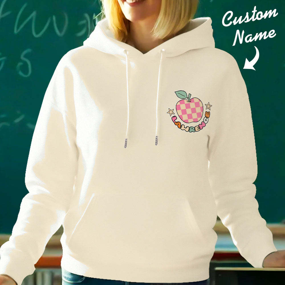 Personalized In My Teacher Era Hooded Sweatshirt Teacher Custom Name Hooded Sweatshirt Back to School Gifts - MyFaceBoxer