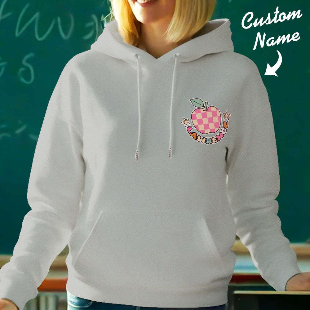 Personalized In My Teacher Era Hooded Sweatshirt Teacher Custom Name Hooded Sweatshirt Back to School Gifts - MyFaceBoxer