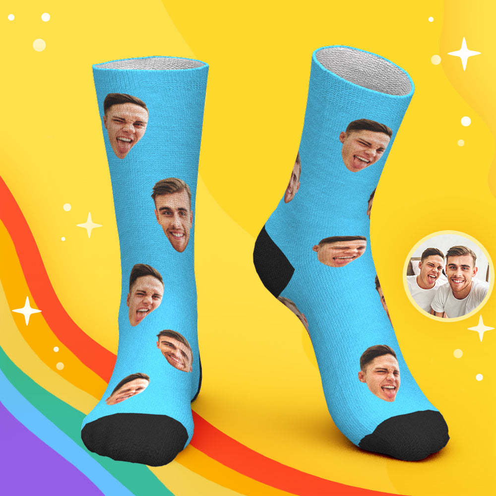 Custom Face Crew Socks Personalized LGBT Gifts - MyFaceBoxer