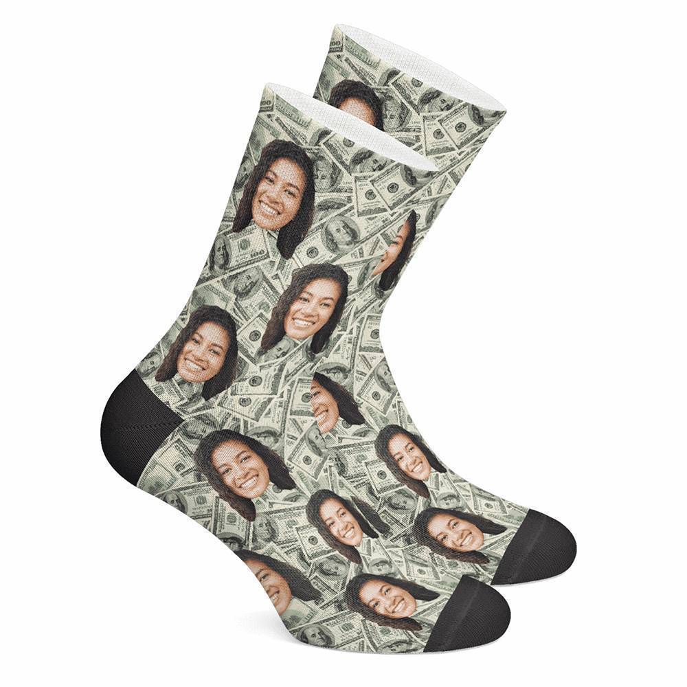 Custom Money Crew Socks - MyFaceBoxer