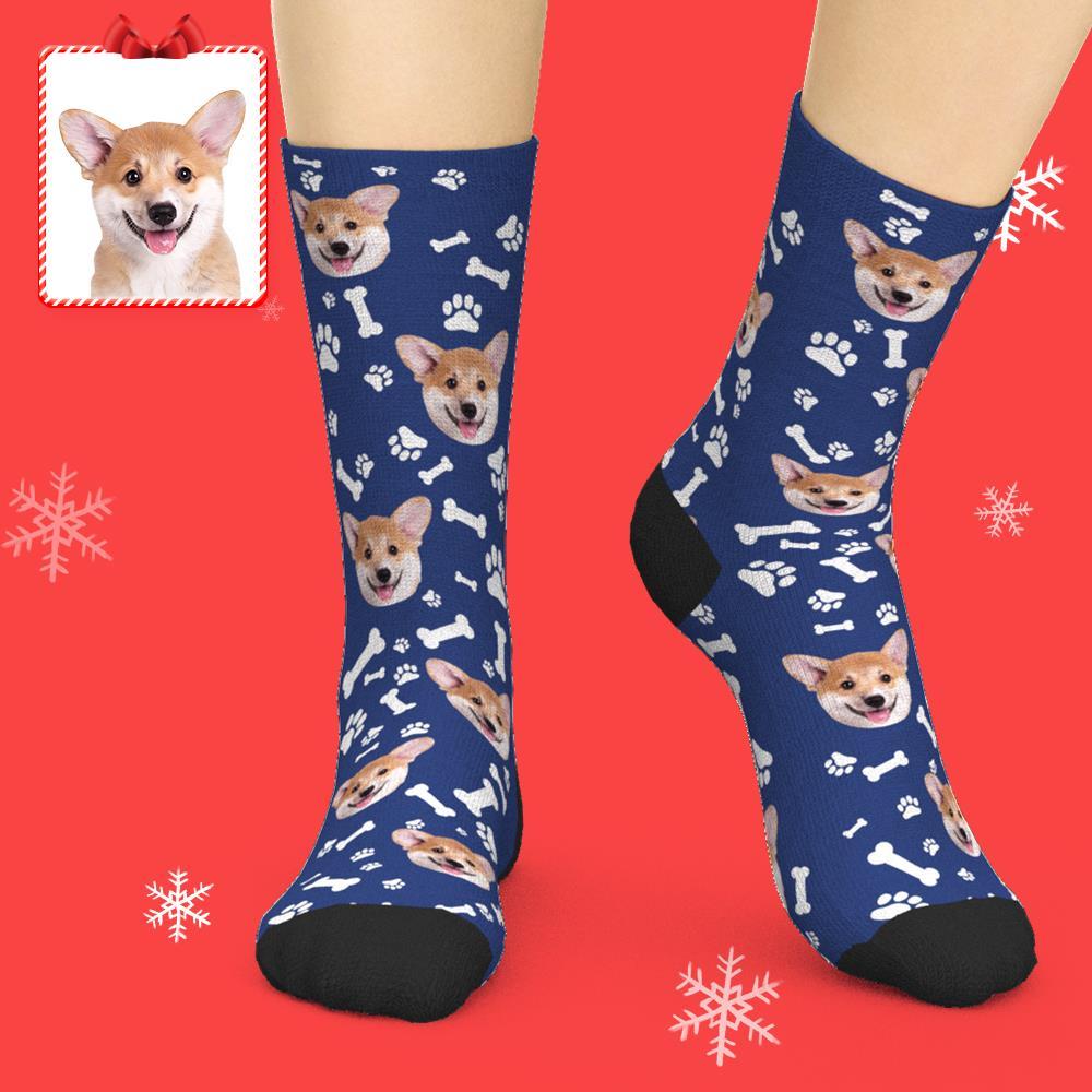 Custom Face Dog Socks With Your Text 3D preview - MyFaceBoxer