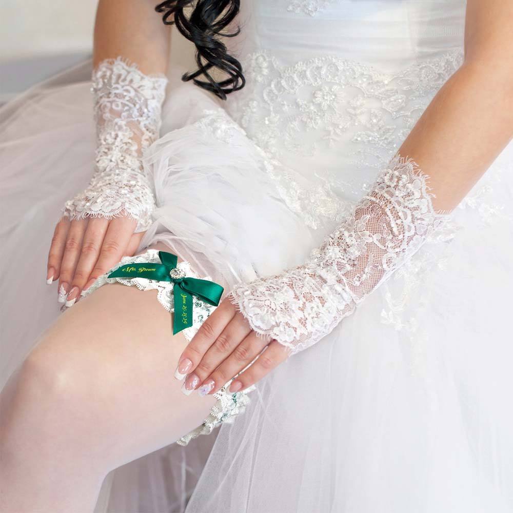 Personalized Bridal Garter Set With White Lace You're Next Bridal Garter Set Gift for Bride - MyFaceBoxer