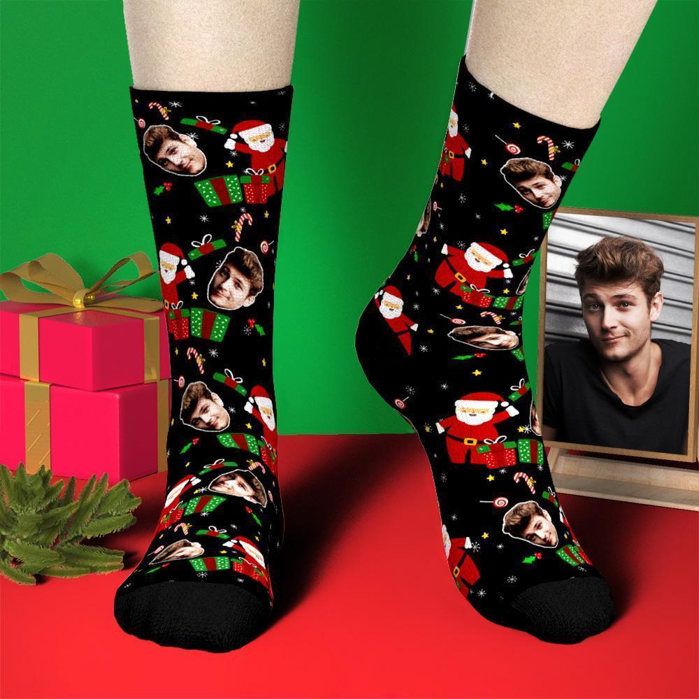 Custom Photo Socks Christmas Funny Face Socks Christmas Surprise Gift - MyFaceBoxer