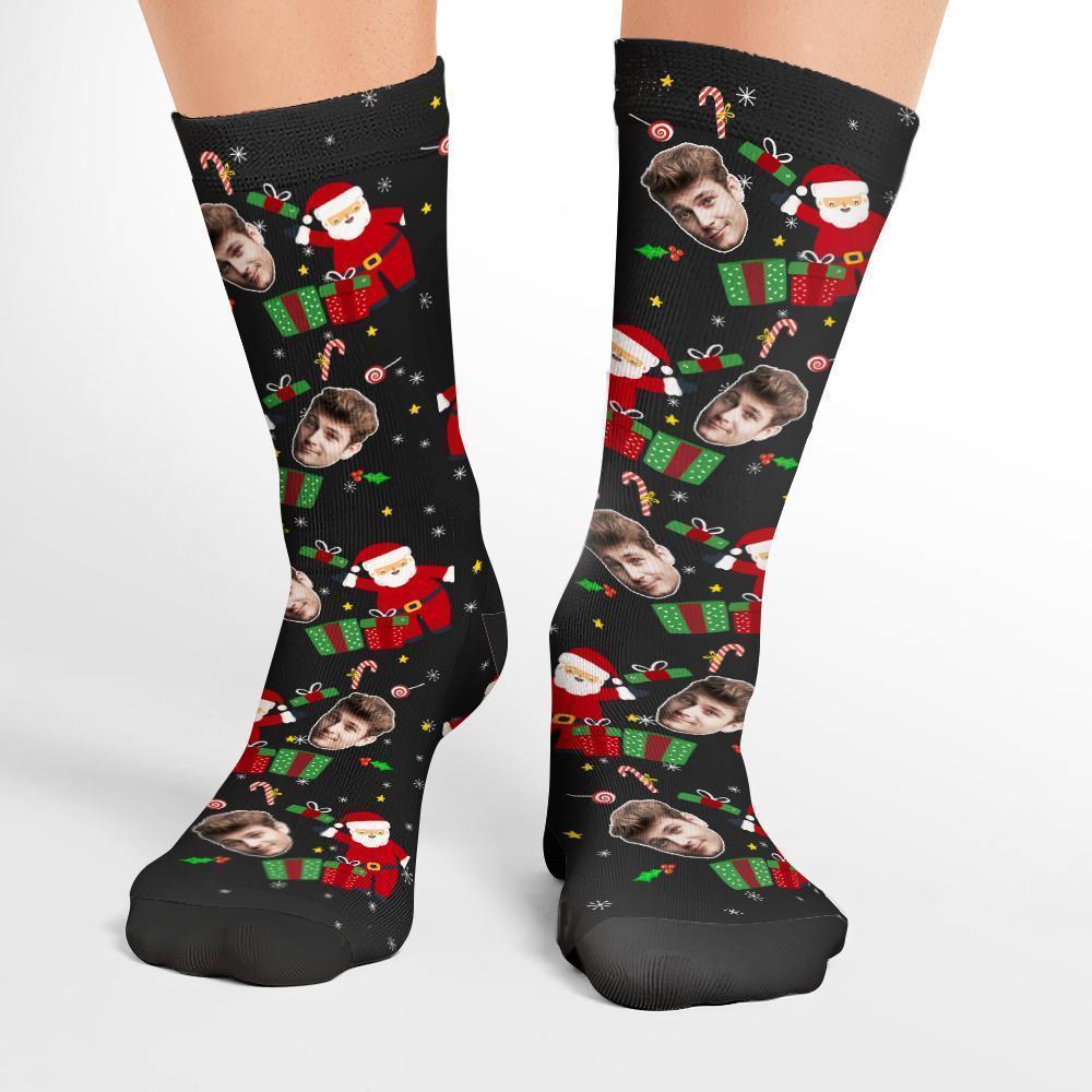 Custom Photo Socks Christmas Funny Face Socks Christmas Surprise Gift - MyFaceBoxer