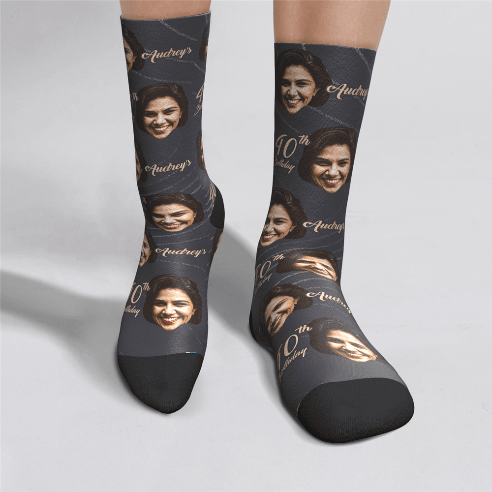 Face On Crew Socks, Custom Birthday Crew Socks Gifts - MyFaceBoxer