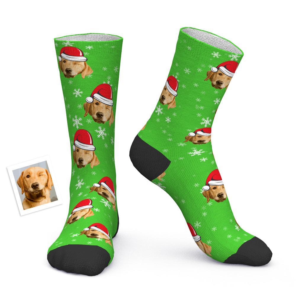 Custom Dog Face Christmas Socks Christmas Gift - MyFaceBoxer