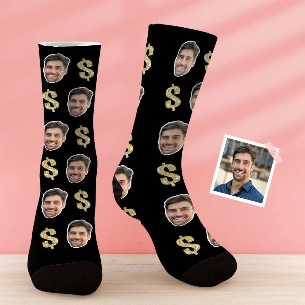 Personalized Face Sock Custom Photo Socks Rich - MyFaceBoxer
