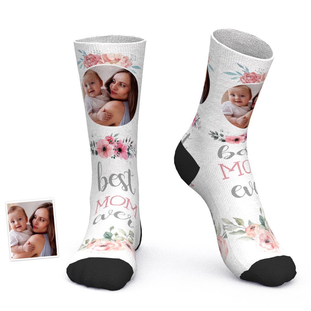 Custom Photo Socks Best Mom Ever Comfort Socks Best  Gift for Mom - MyFaceBoxer