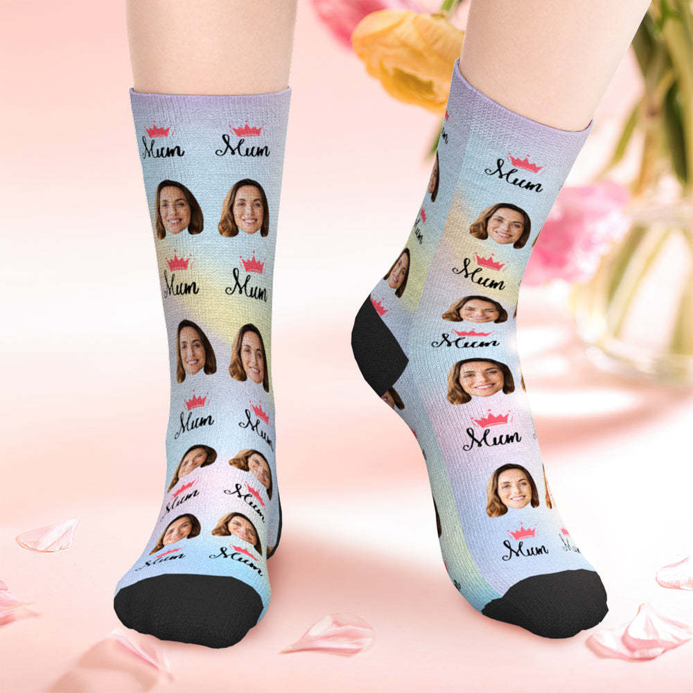 Personalised Mothers Day Photo Socks Gift for Mum - MyFaceBoxer