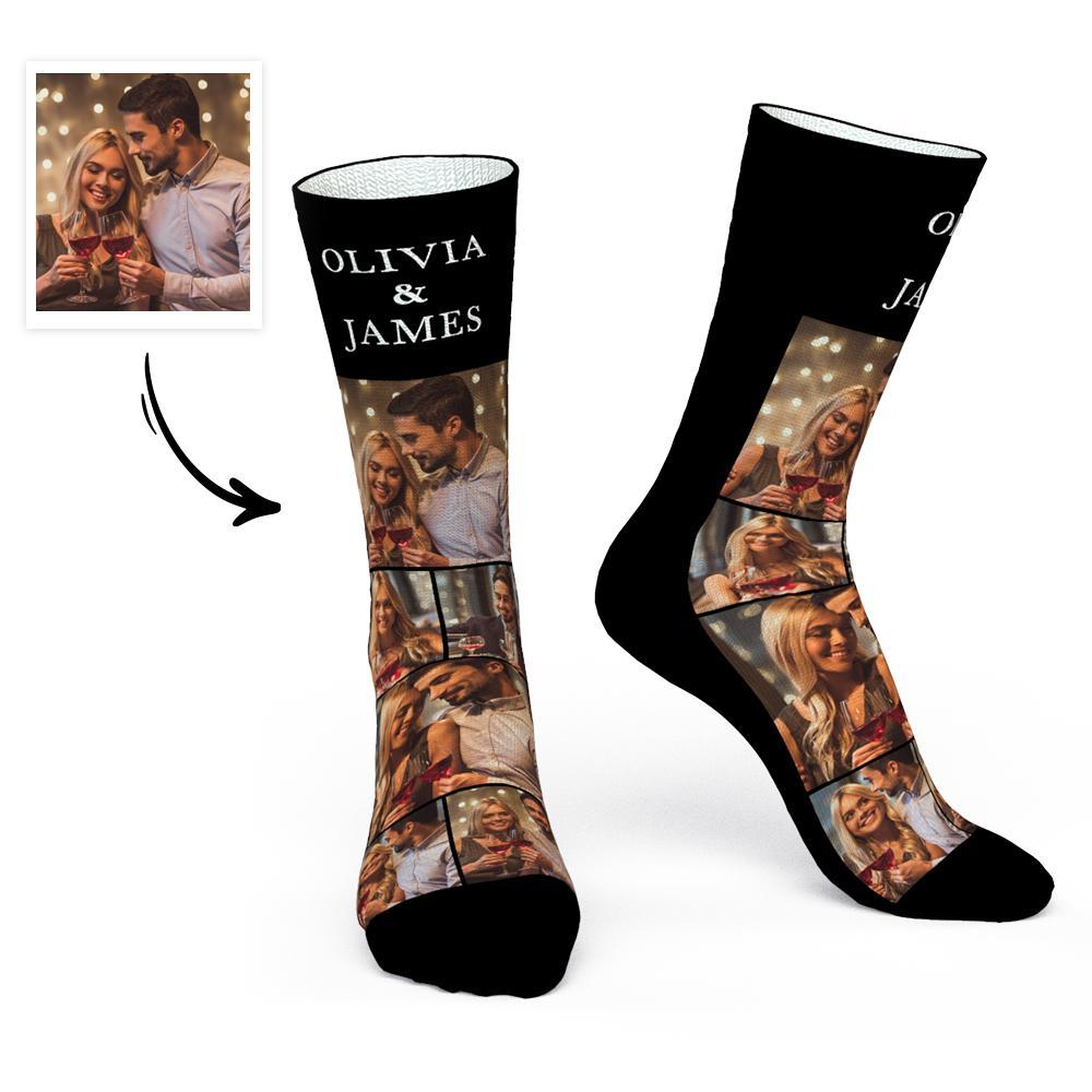Custom Photo and Name Socks For Your Lover - MyFaceBoxer