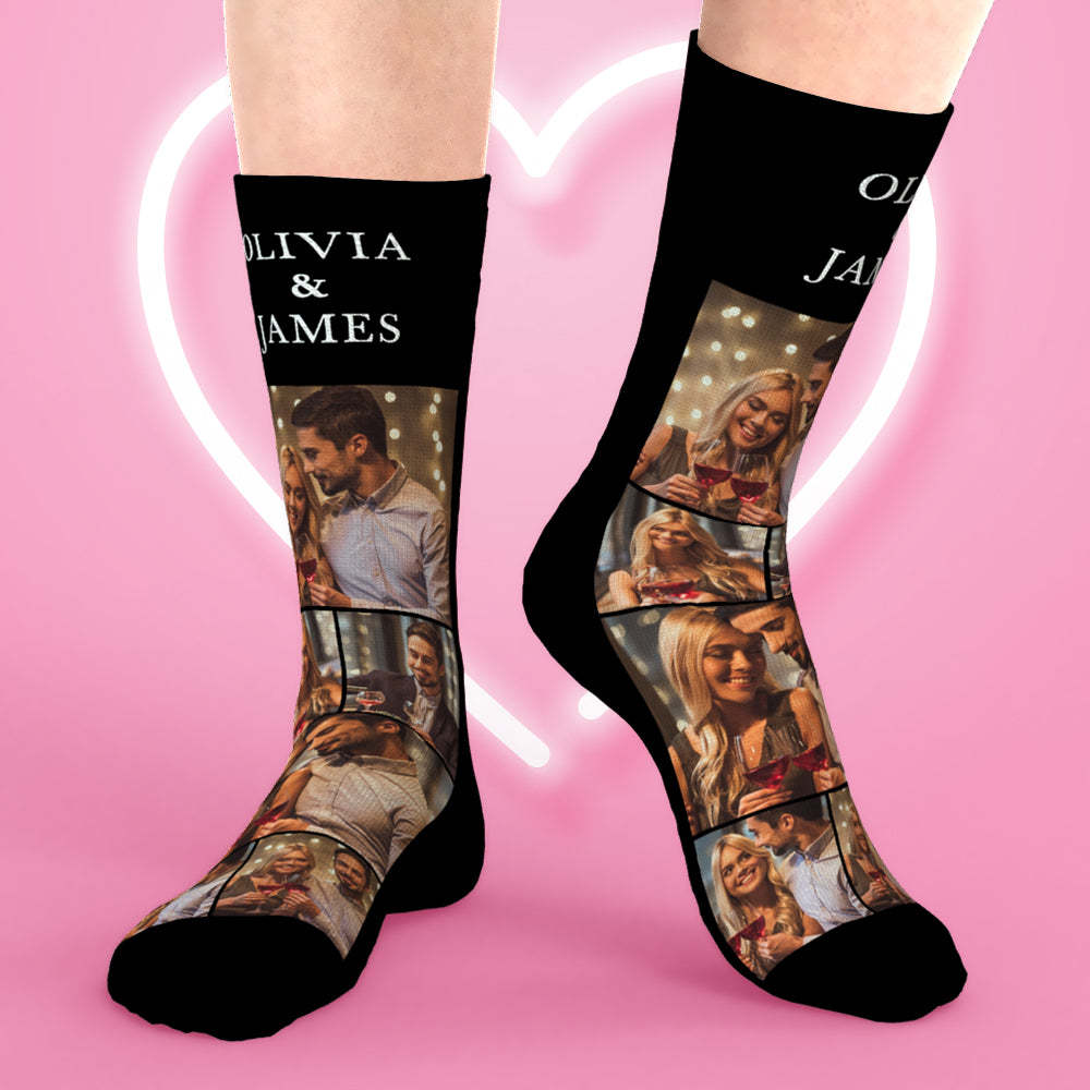 Custom Photo and Name Socks For Your Lover - MyFaceBoxer
