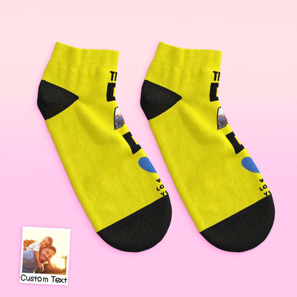 Custom Low Cut Ankle Face Socks Dad We Love You Gifts For Dad - MyFaceBoxer