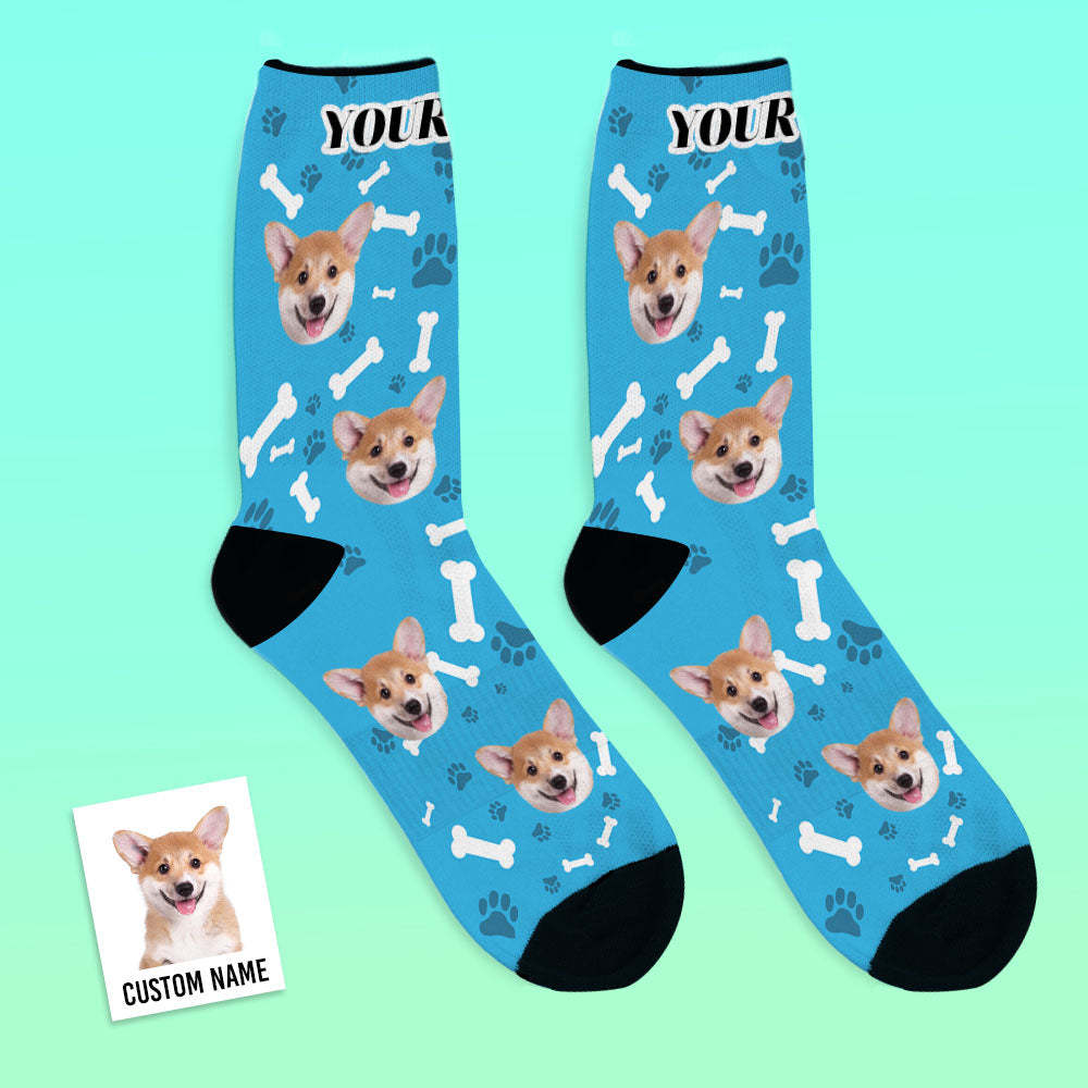 Custom Crew Socks With Dog Face Gifts For Pet Lover - MyFaceBoxer
