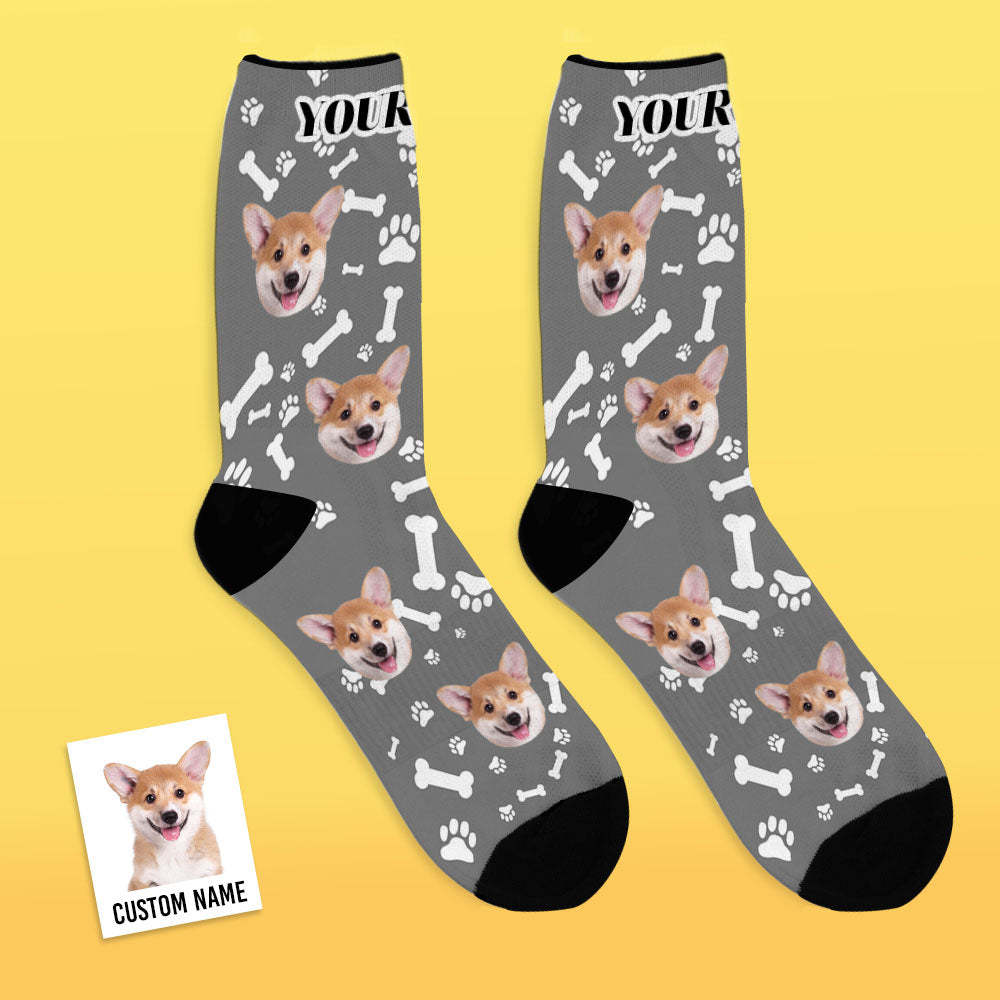 Custom Crew Socks With Dog Face Gifts For Pet Lover - MyFaceBoxer