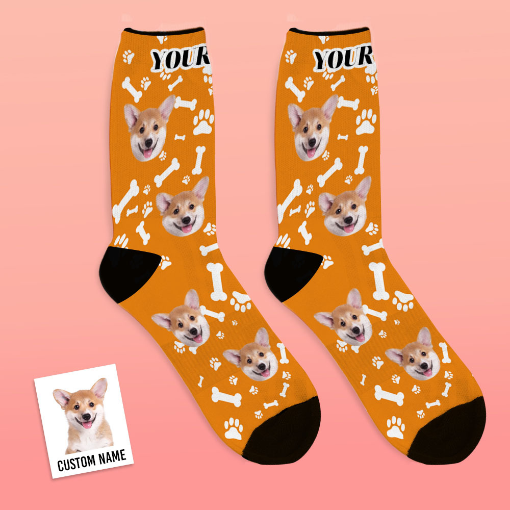 Custom Crew Socks With Dog Face Gifts For Pet Lover - MyFaceBoxer
