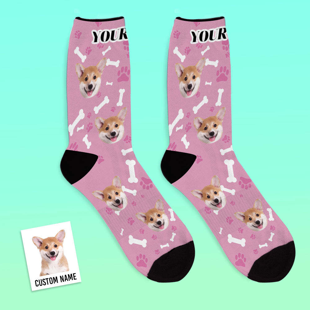 Custom Crew Socks With Dog Face Gifts For Pet Lover - MyFaceBoxer