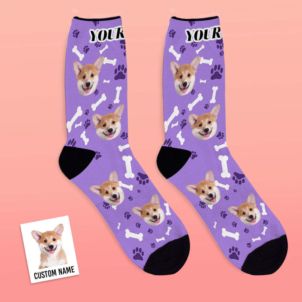 Custom Crew Socks With Dog Face Gifts For Pet Lover - MyFaceBoxer