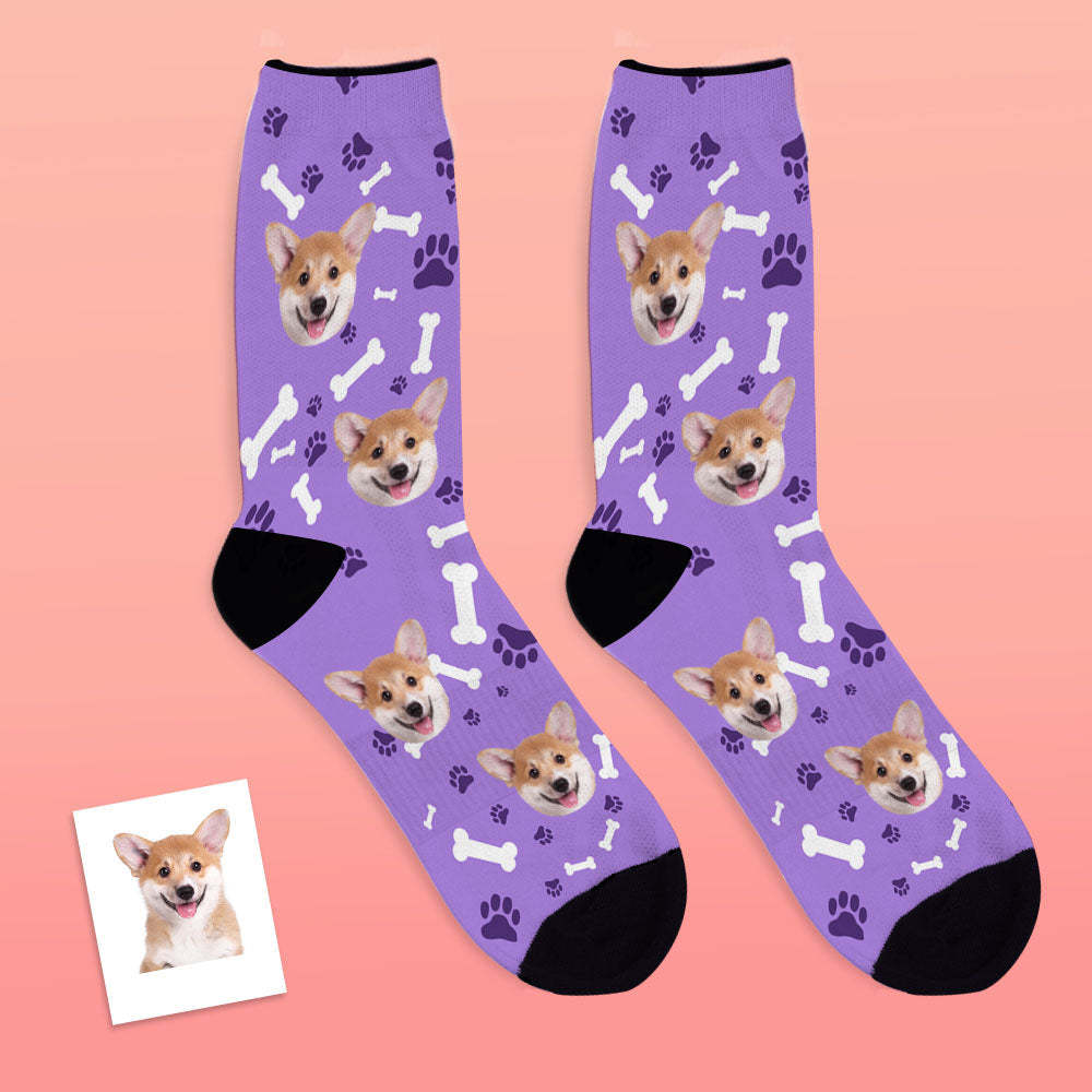 Custom Crew Socks With Dog Face Gifts For Pet Lover - MyFaceBoxer