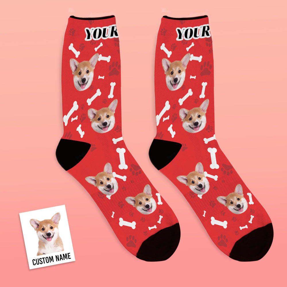 Custom Crew Socks With Dog Face Gifts For Pet Lover - MyFaceBoxer