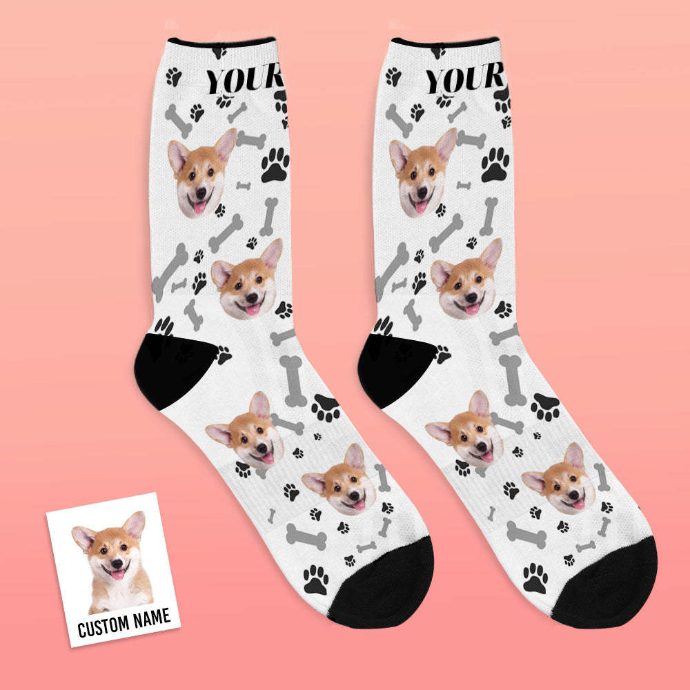 Custom Crew Socks With Dog Face Gifts For Pet Lover - MyFaceBoxer