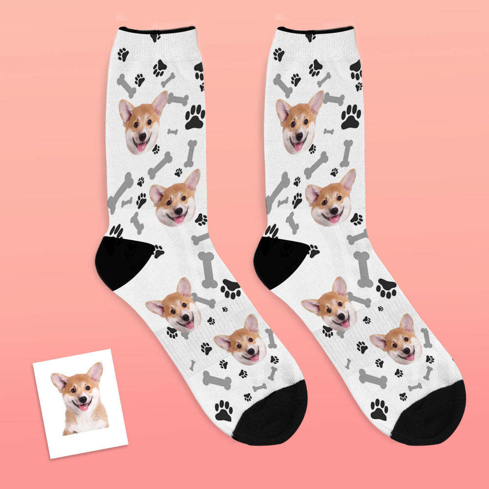 Custom Crew Socks With Dog Face Gifts For Pet Lover - MyFaceBoxer