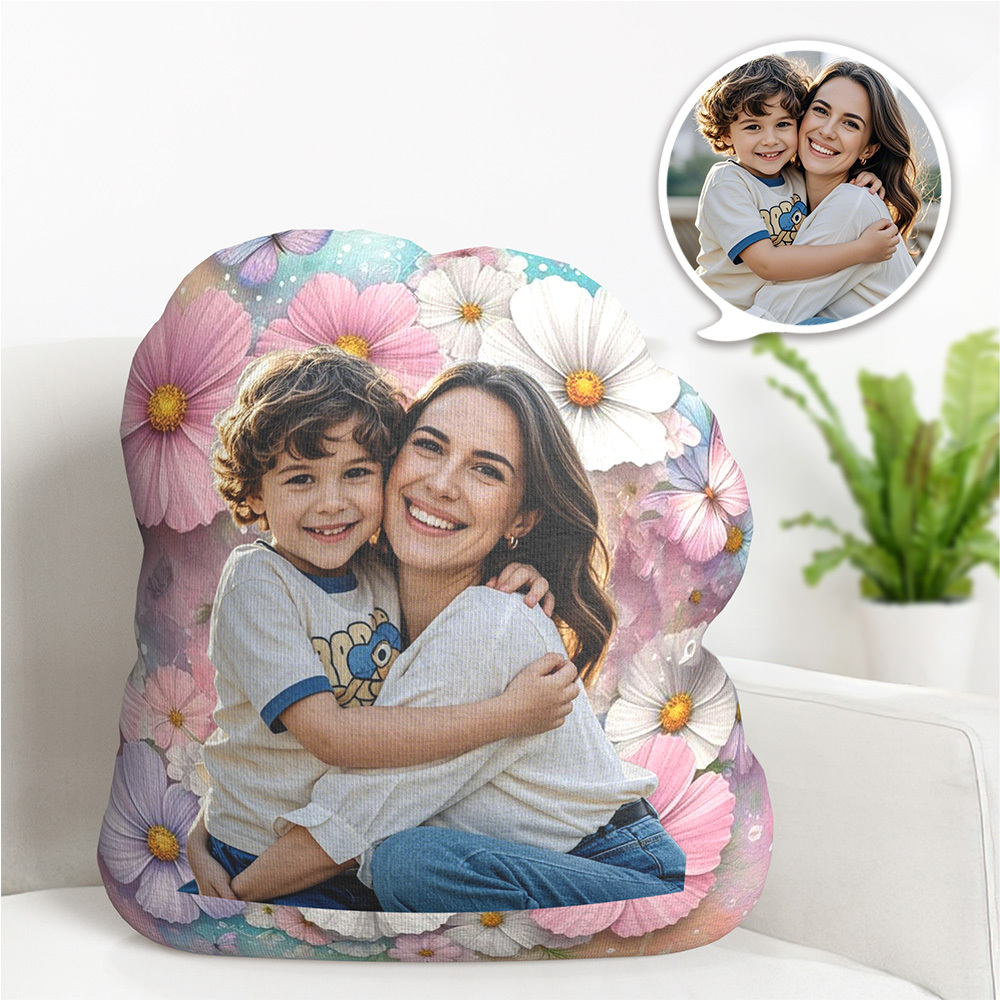 Personalized Photo Shaped Pillow Multiple Designs Memorial Photo Gifts Mother's Day Gifts - MyFaceBoxer