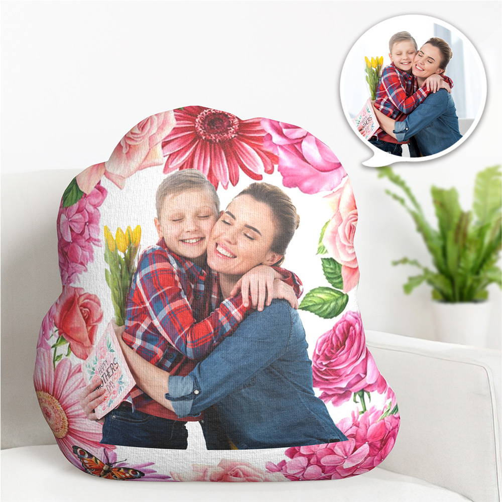Personalized Photo Shaped Pillow Multiple Designs Memorial Photo Gifts Mother's Day Gifts - MyFaceBoxer
