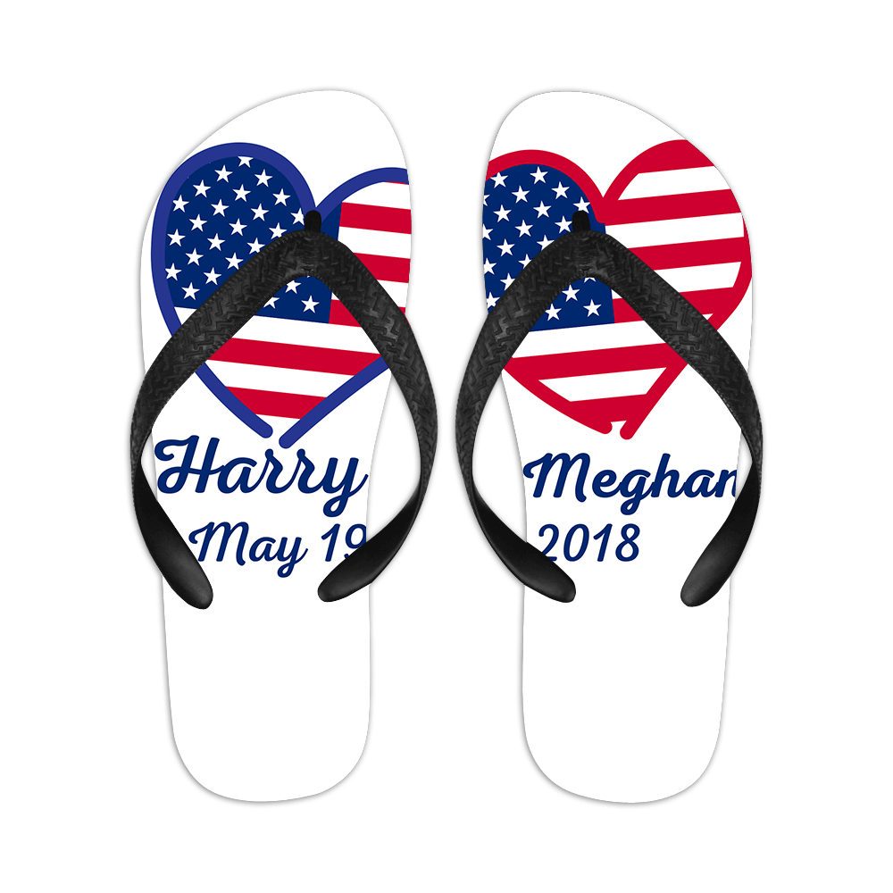 Personalized Flip-flops With Customizable Name and Date - MyFaceBoxer