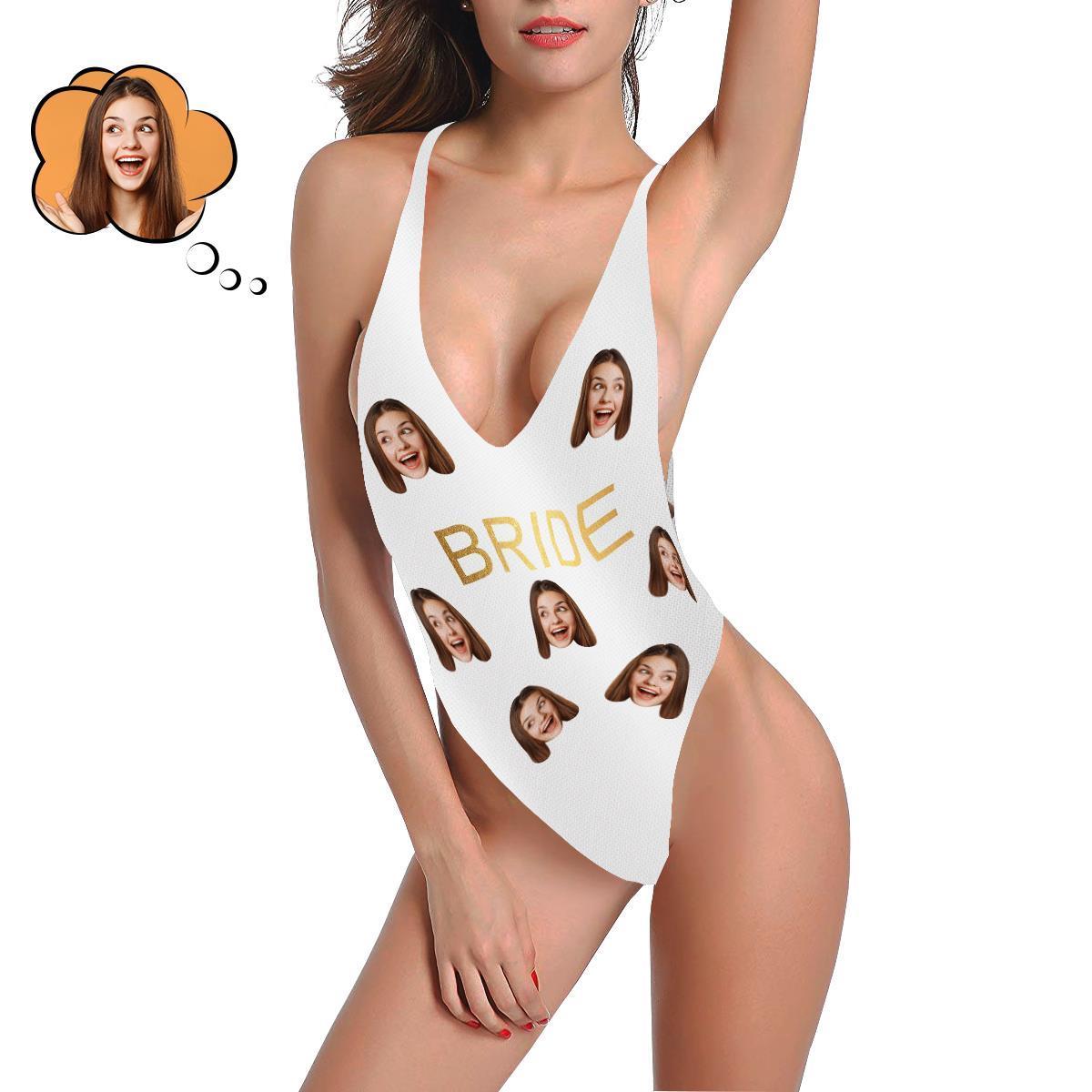 Custom Women Muti-Face Photo Bikini Sexy Suit - BRIDE - MyFaceBoxer