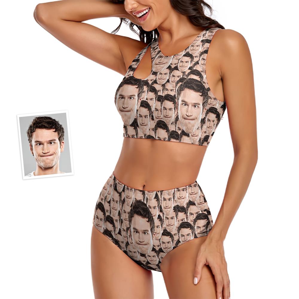 Custom Face Women's Face Mash Two-piece Swimsuit - MyFaceBoxer
