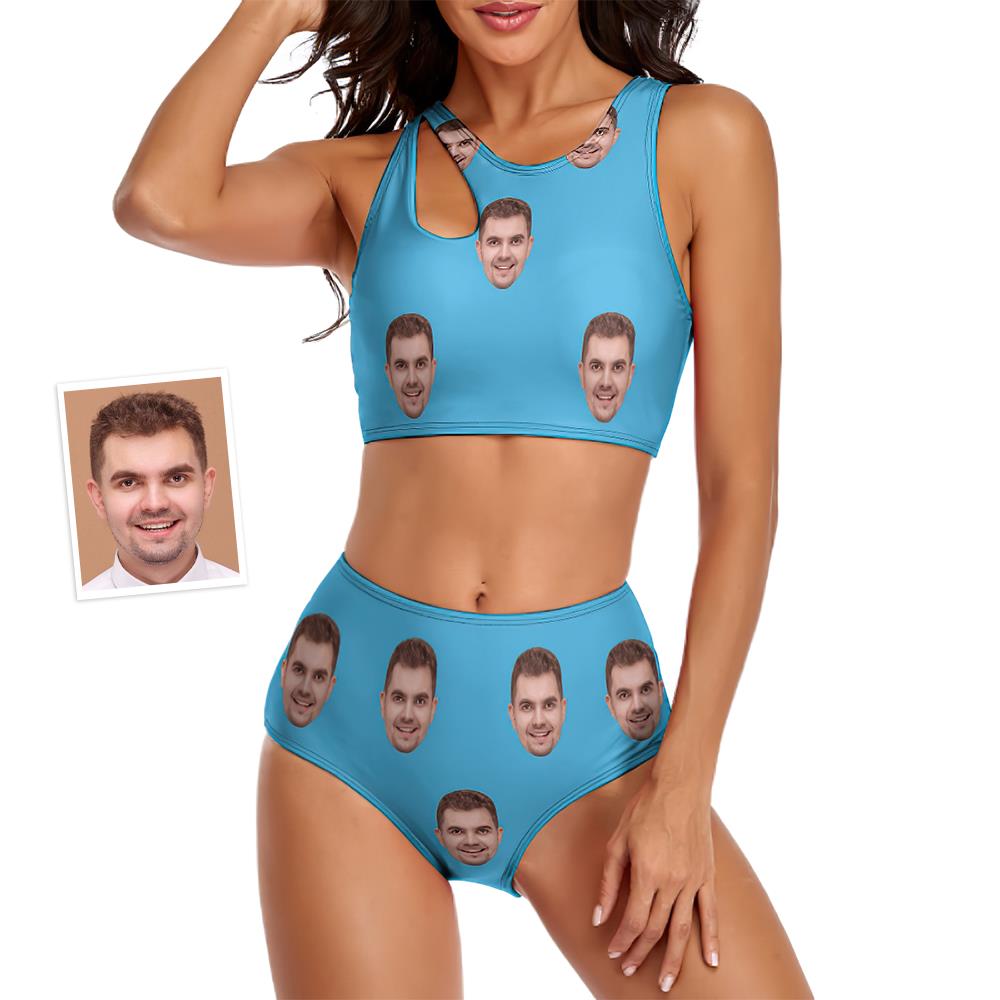 Custom Face Women's Colourful Two-piece Swimsuit Sexy Gifts for Her - MyFaceBoxer