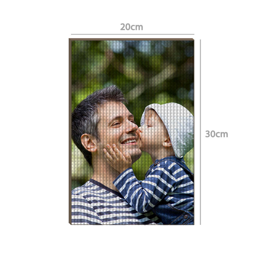 5D Custom Diamond Painting Full Square Round Rhinestone Unique Gifts 20*30cm - Father's Day Gifts - MyFaceBoxer